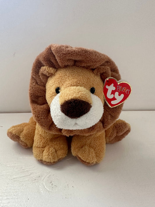 Ty Pluffies Collection “Catnap” the Lion *Rare* (10 inch)