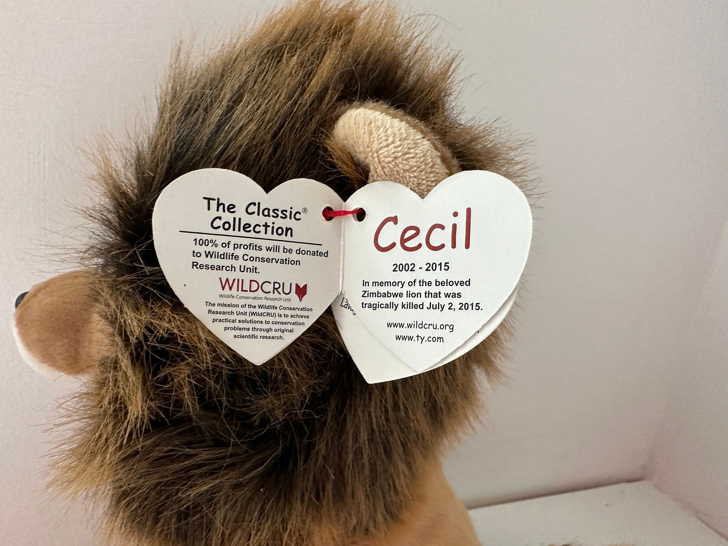 Ty Classics Collection “Cecil” the Zimbabwe Lion  (10 inch)