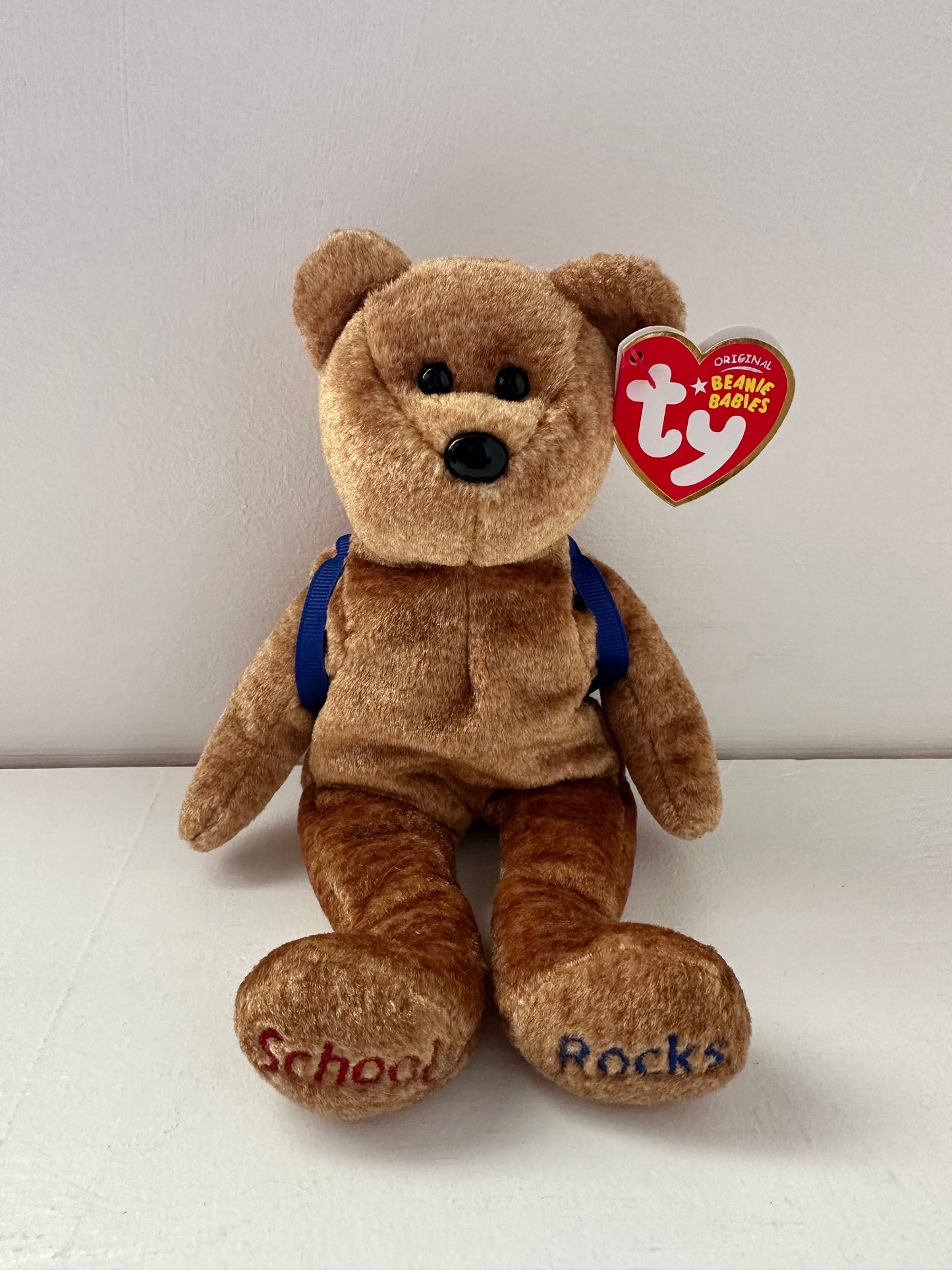 Ty Beanie Baby “ABCs” the Adorable Back to School Bear wearing Backpack! (8.5 inch)