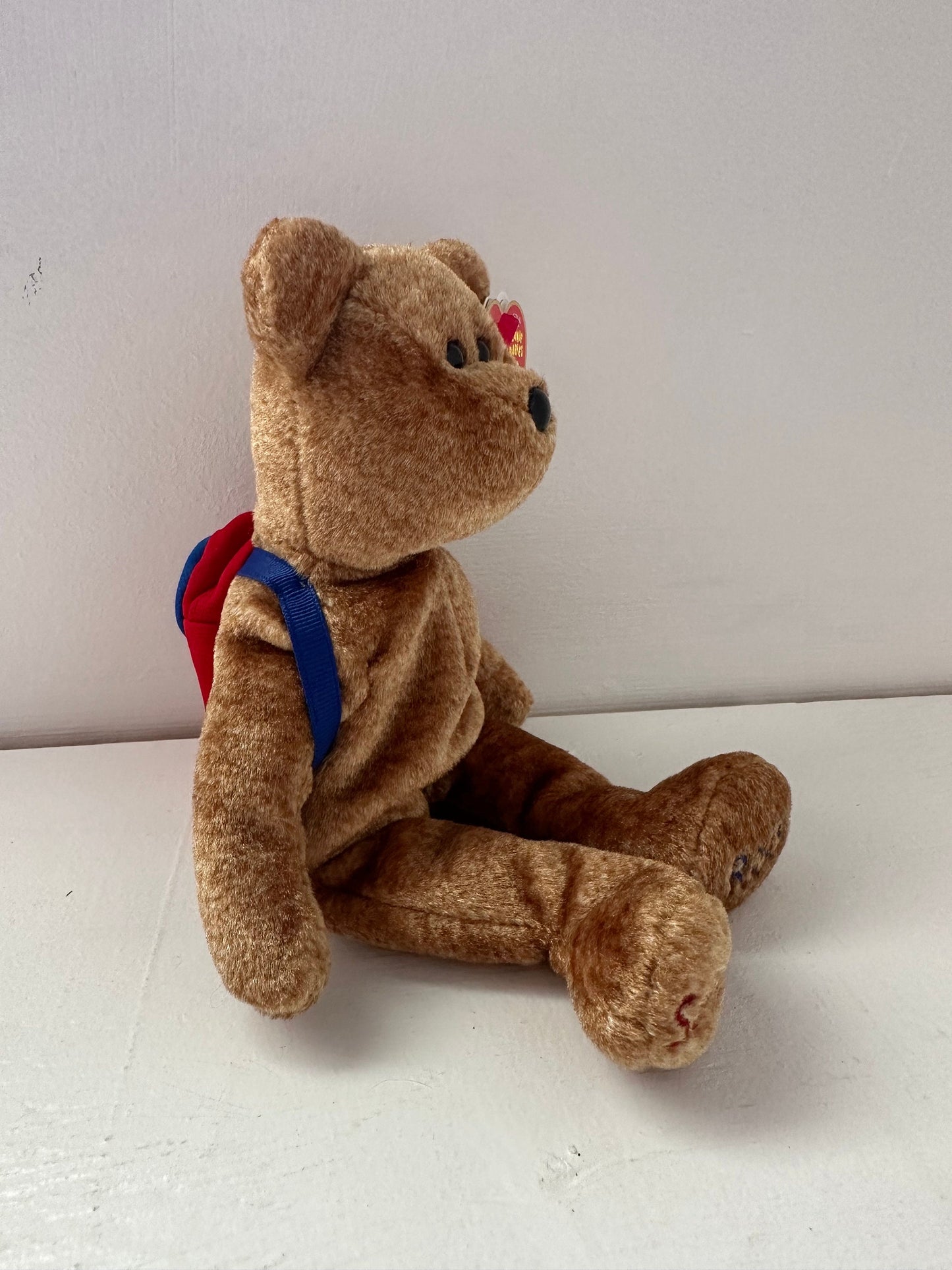 Ty Beanie Baby “ABCs” the Adorable Back to School Bear wearing Backpack! (8.5 inch)