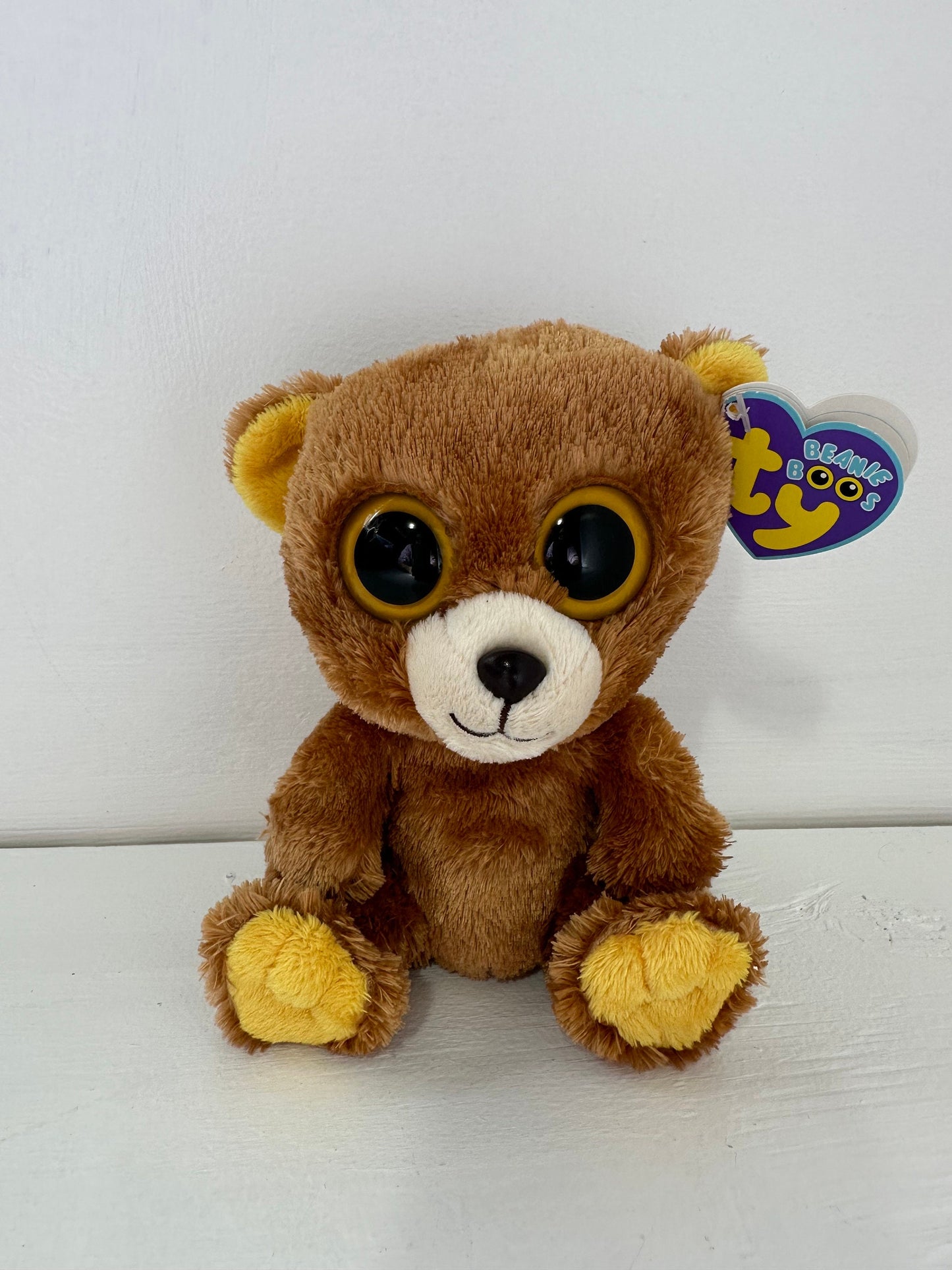 Ty Beanie Boo “Honey” the Bear - Purple Tag Rare! (6 inch)