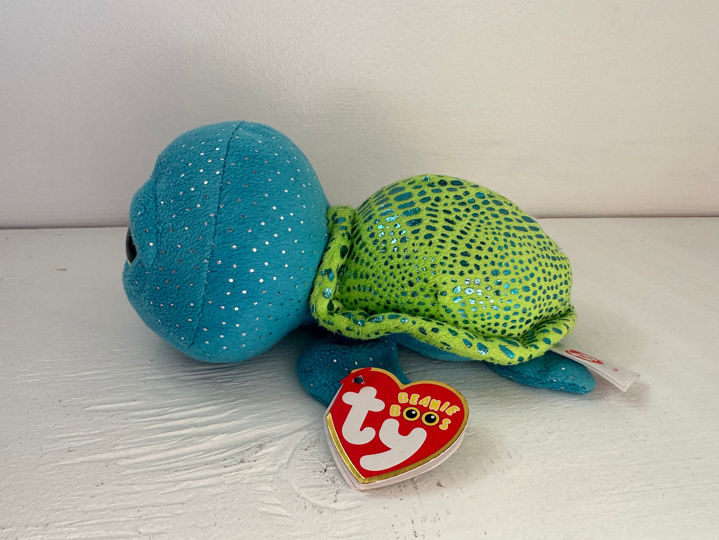 Ty Beanie Boo “Cara” the Blue and Green Turtle - Sea World Exclusive Rare! (6 inch)