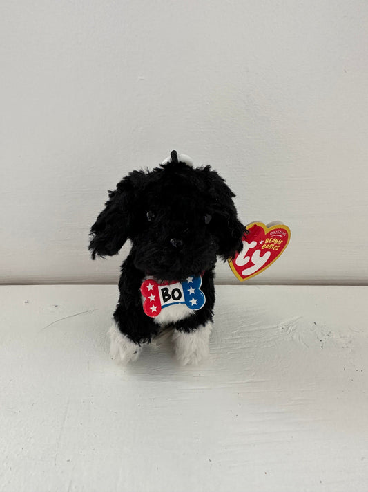 Ty Beanie Baby “Bo” the Portuguese Water Dog - Plastic Key Clip (4 inch)