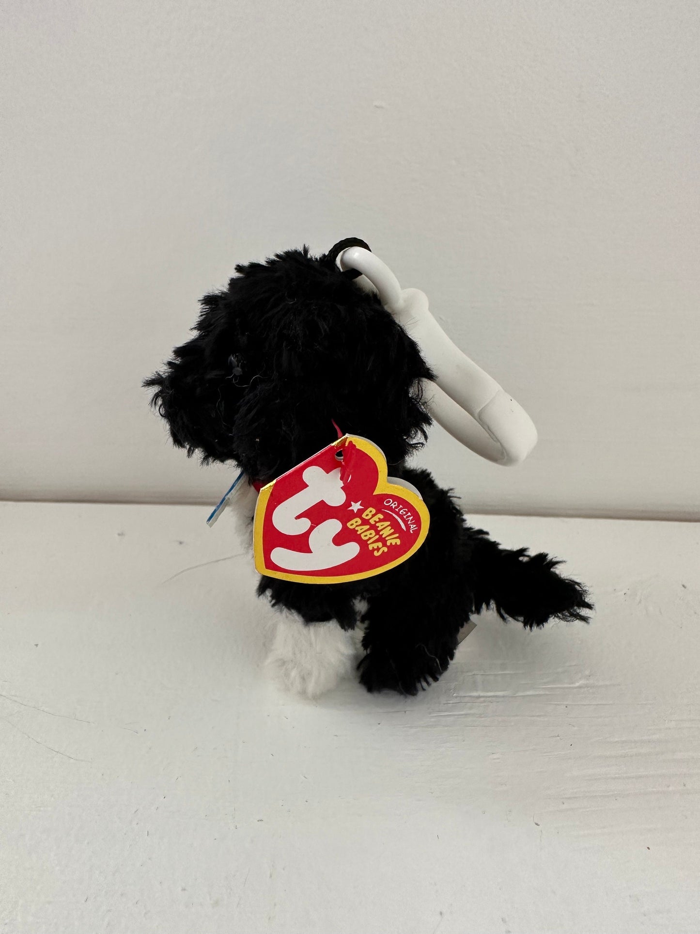 Ty Beanie Baby “Bo” the Portuguese Water Dog - Plastic Key Clip (4 inch)