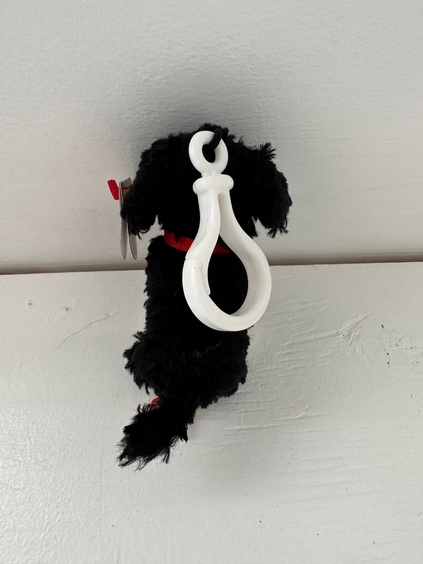 Ty Beanie Baby “Bo” the Portuguese Water Dog - Plastic Key Clip (4 inch)