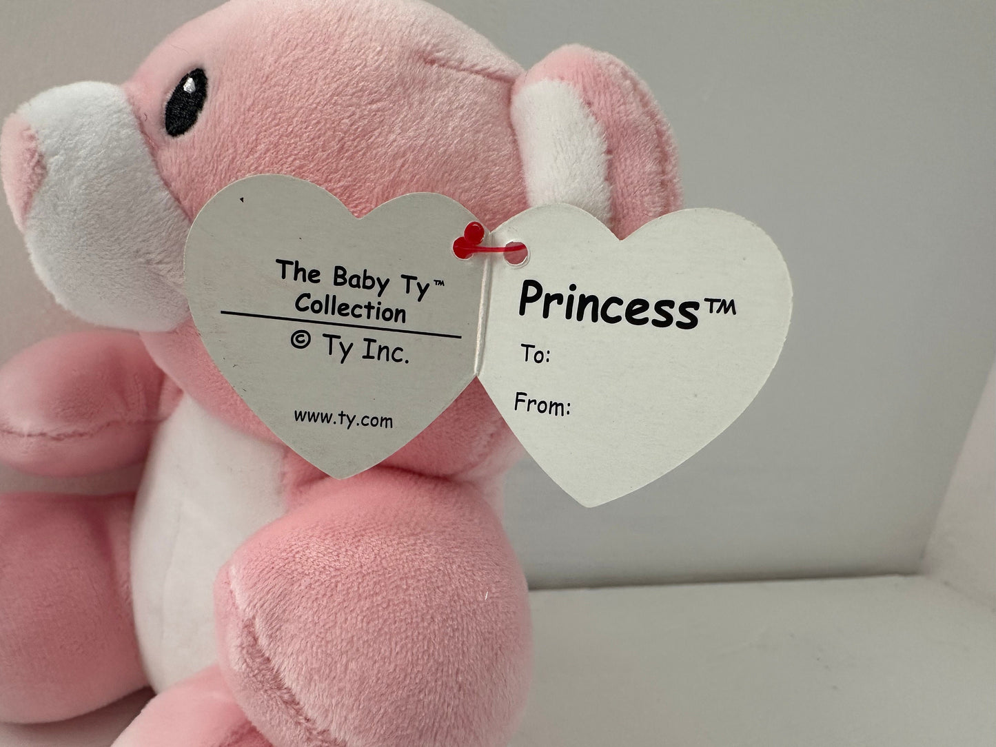 TY Baby Line “Princess” the Pink Bear - Made especially for baby  (6 inch)