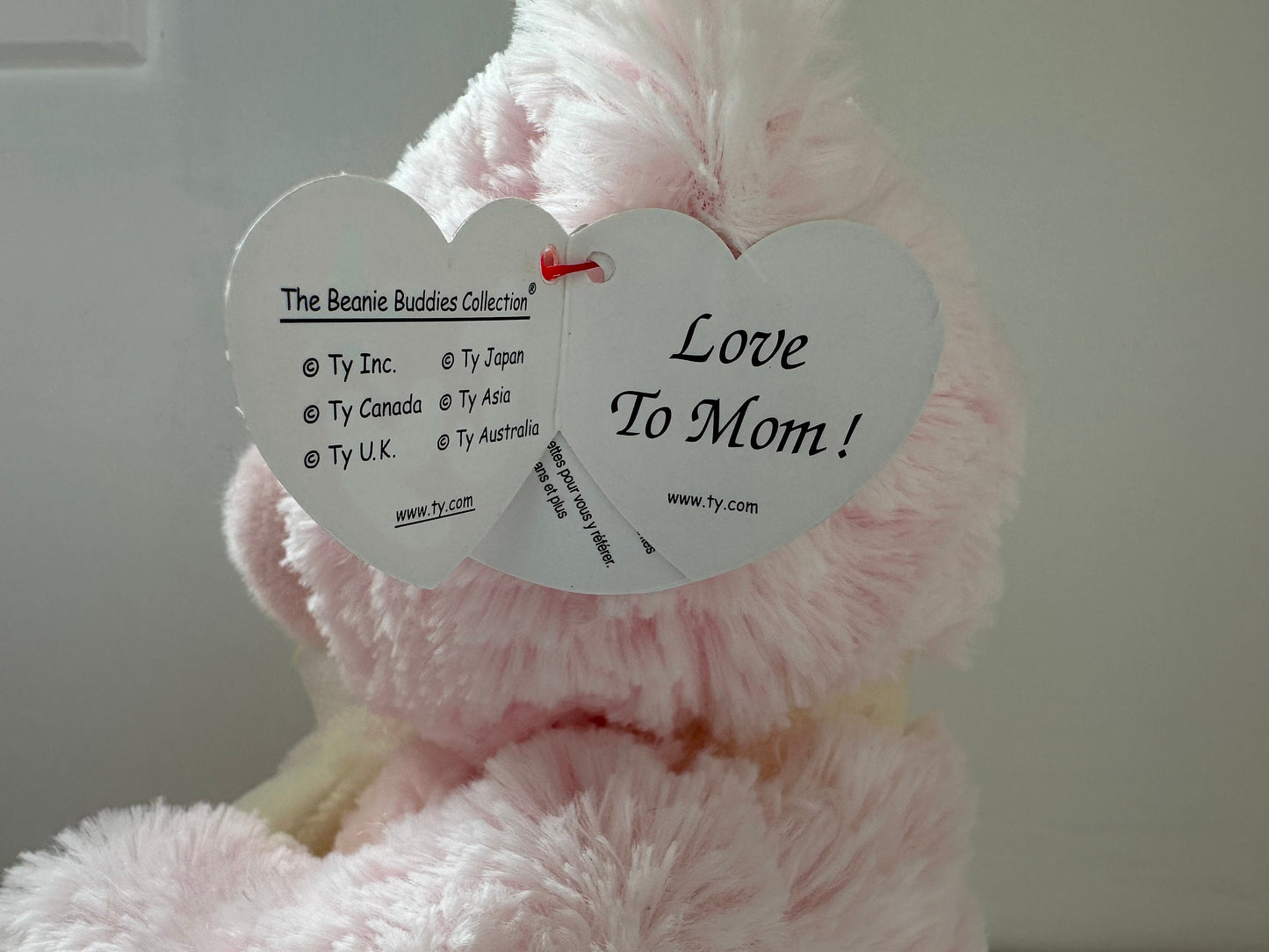 Ty Beanie Buddy “Love to Mom” the Pink Mothers Day / Gift for Mom Bear  (13.5 inch)