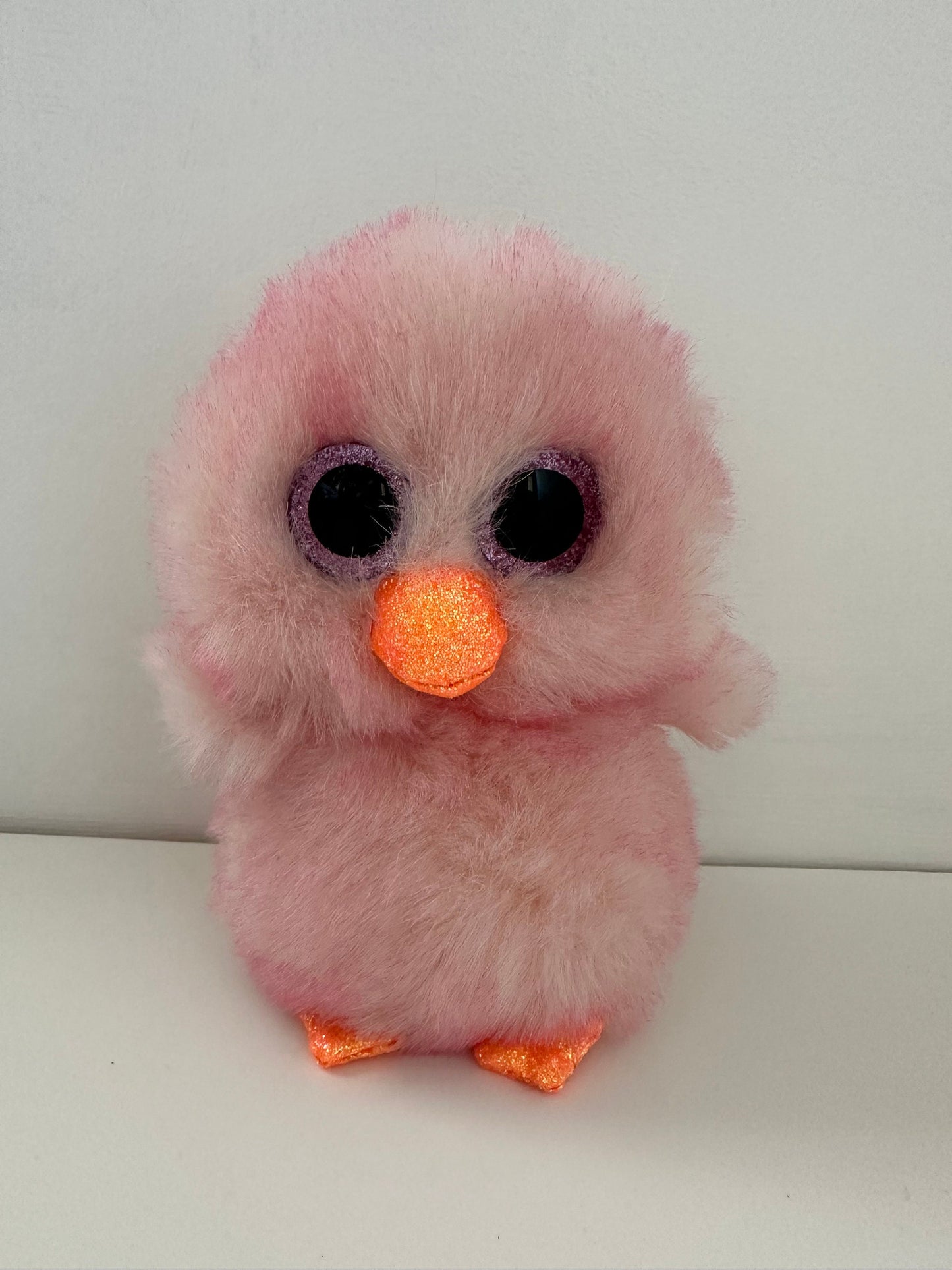 Ty Beanie Boo “Feathers” the Pink Chick No Hang Tag (6 inch)