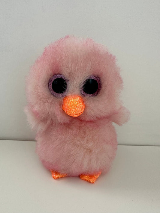 Ty Beanie Boo “Feathers” the Pink Chick No Hang Tag (6 inch)