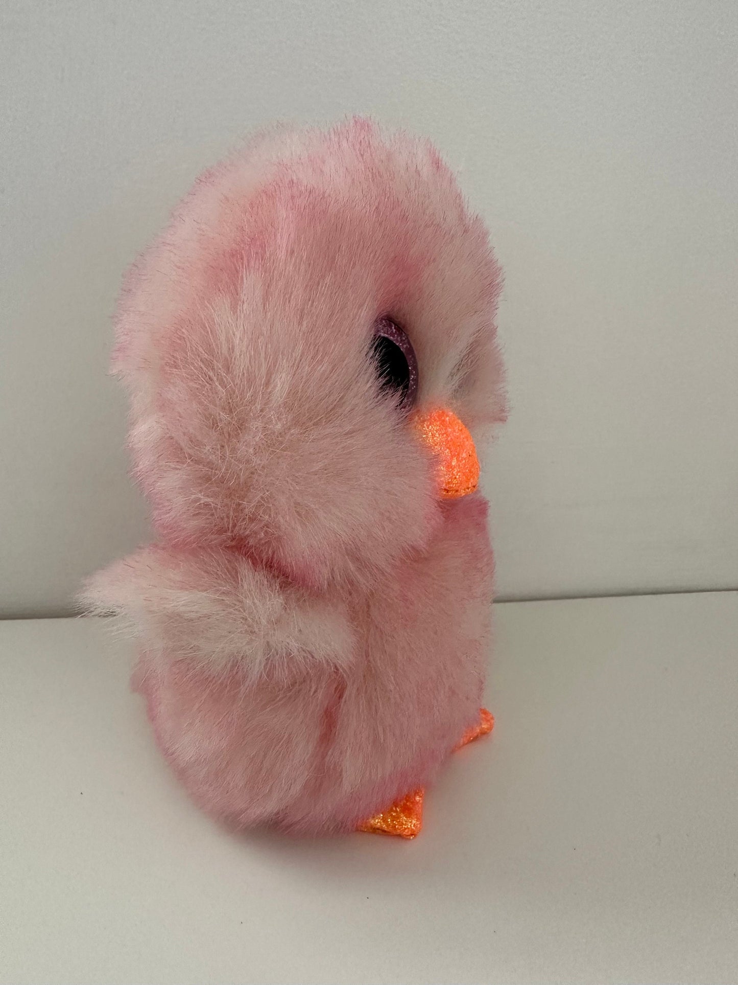 Ty Beanie Boo “Feathers” the Pink Chick No Hang Tag (6 inch)