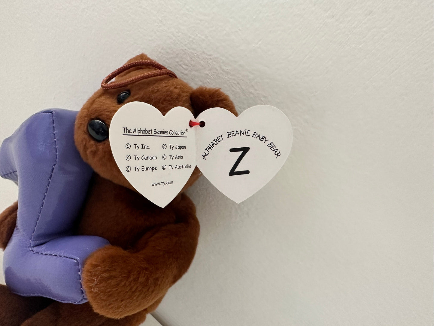 Ty Alphabet Beanie “Z” the Bear Holding Letter Z (4.5 inch)