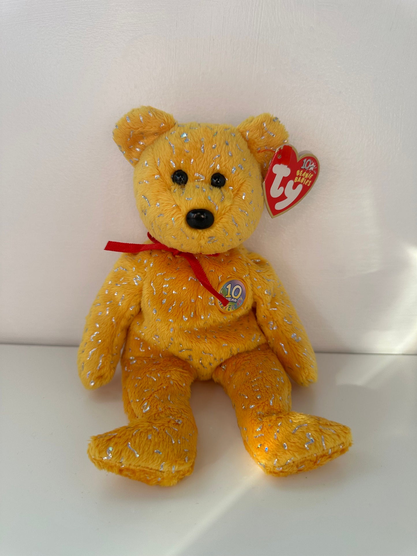 Ty Beanie Baby Decade Bear the Yellow Bear  (8.5 inch)