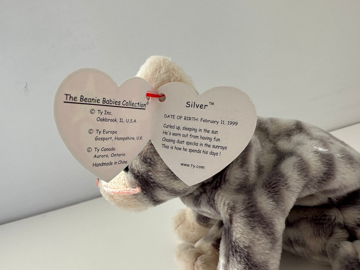 Ty Beanie Baby “Silver” the Adorable Tabby Cat (5.5 inch)