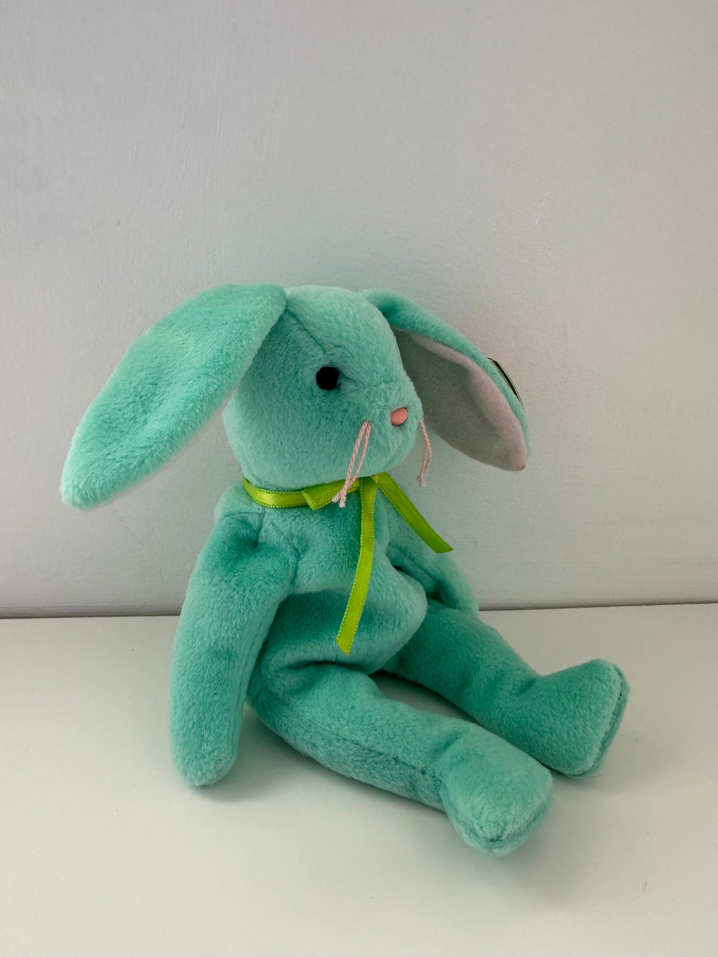 Ty Beanie Baby “Hippity” the Green / Teal Bunny ! (8.5 inch)