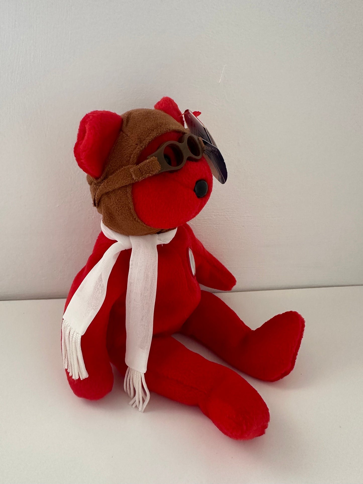 Ty Beanie Baby “Bearon” the Red Bear with Rare Midwest Airlines Extra Tag! (8.5 inch)