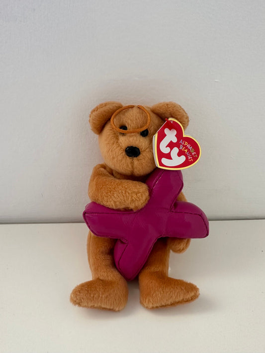 Ty Alphabet Beanie “X” the Bear Holding Letter X(4.5 inch)