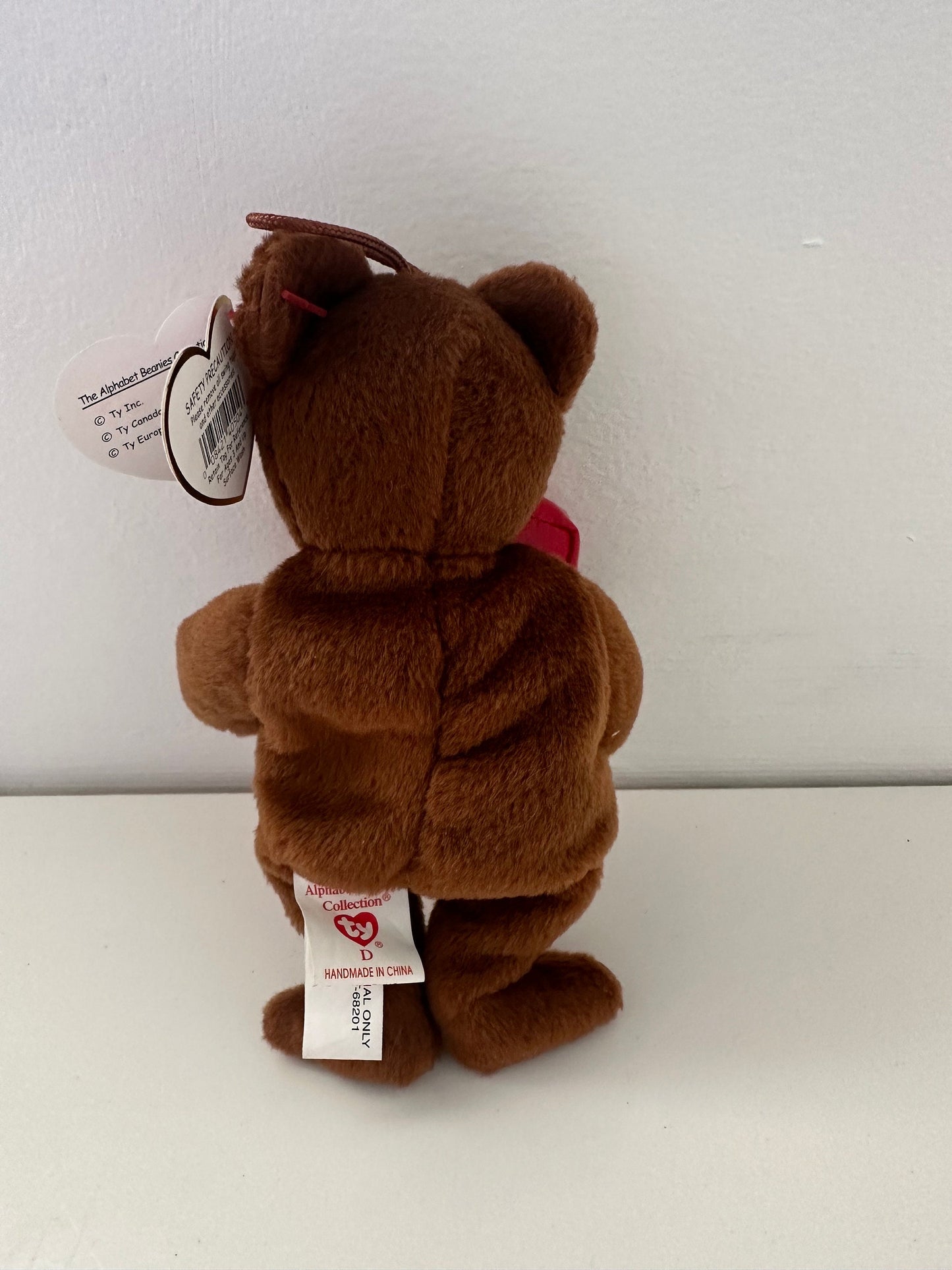 Ty Alphabet Beanie “D” the Bear Holding Letter D (4.5 inch)