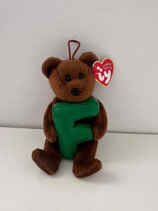 Ty Alphabet Beanie “F” the Bear Holding Letter F (4.5 inch)