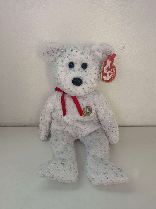 Ty Beanie Baby Decade Bear the White Bear  (8.5 inch)