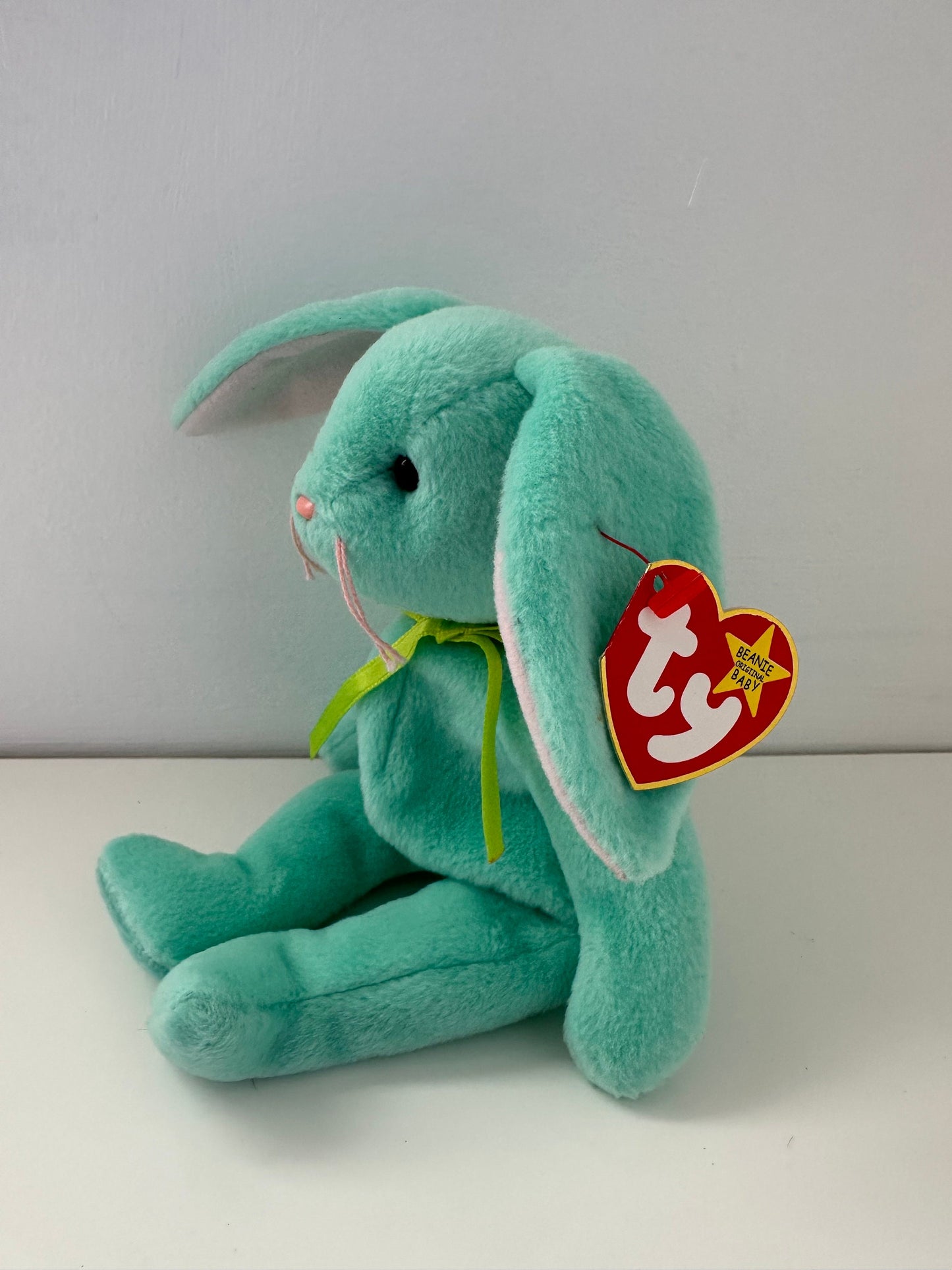 Ty Beanie Baby “Hippity” the Green / Teal Bunny ! (8.5 inch)