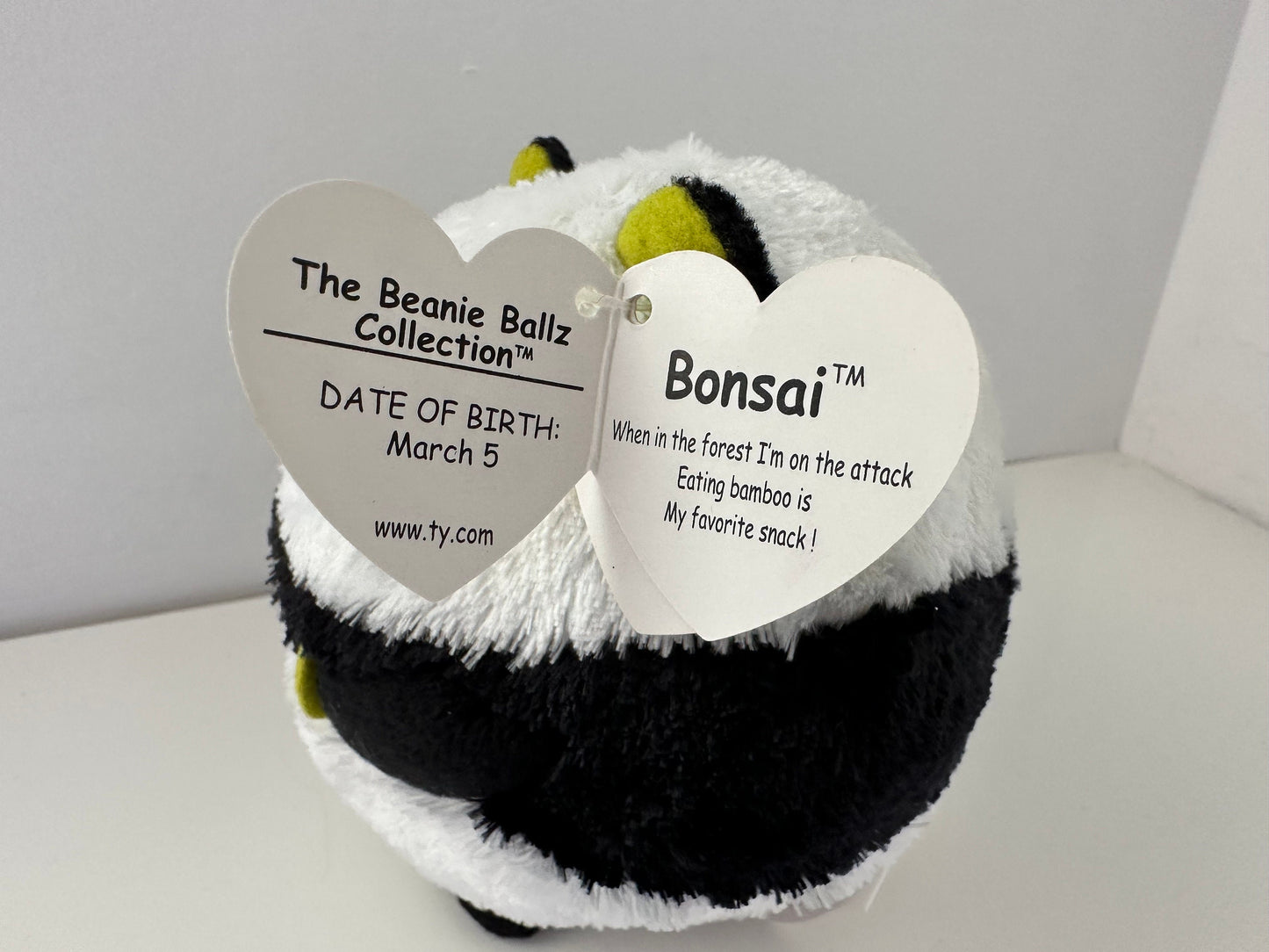 Ty Beanie Ballz “Bonsai” the Panda Ball (5 inch)