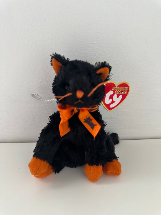 Ty Halloweenie Beanie “Fraidy” the Black Cat  - Teenie Beanie! (3 inch)