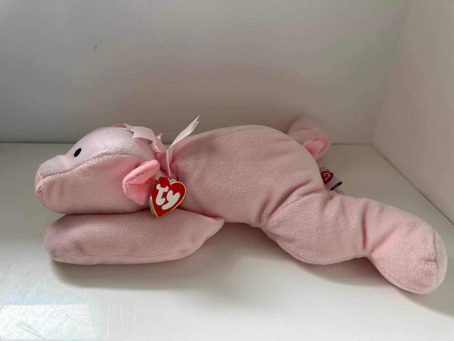 Ty Pillow Pal “Oink” the Pink Pig - Minor Crease in Tag! (12 inch)