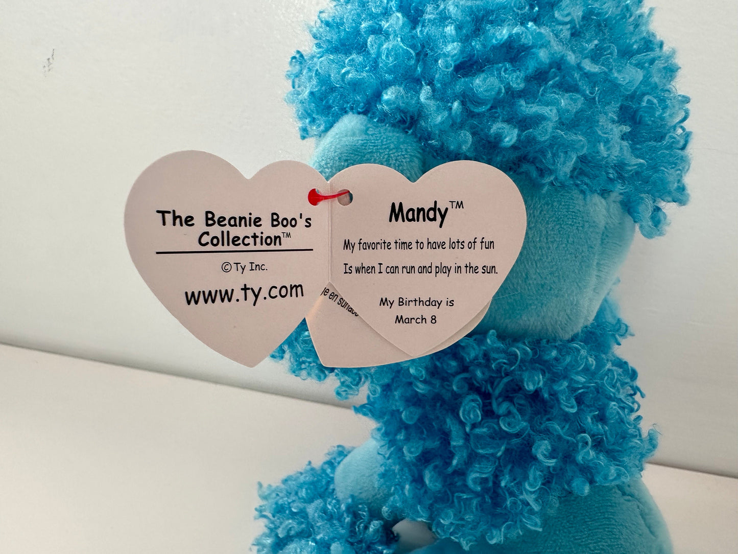 Ty Beanie Boo “Mandy” the Blue Poodle Plush! (6 inch)