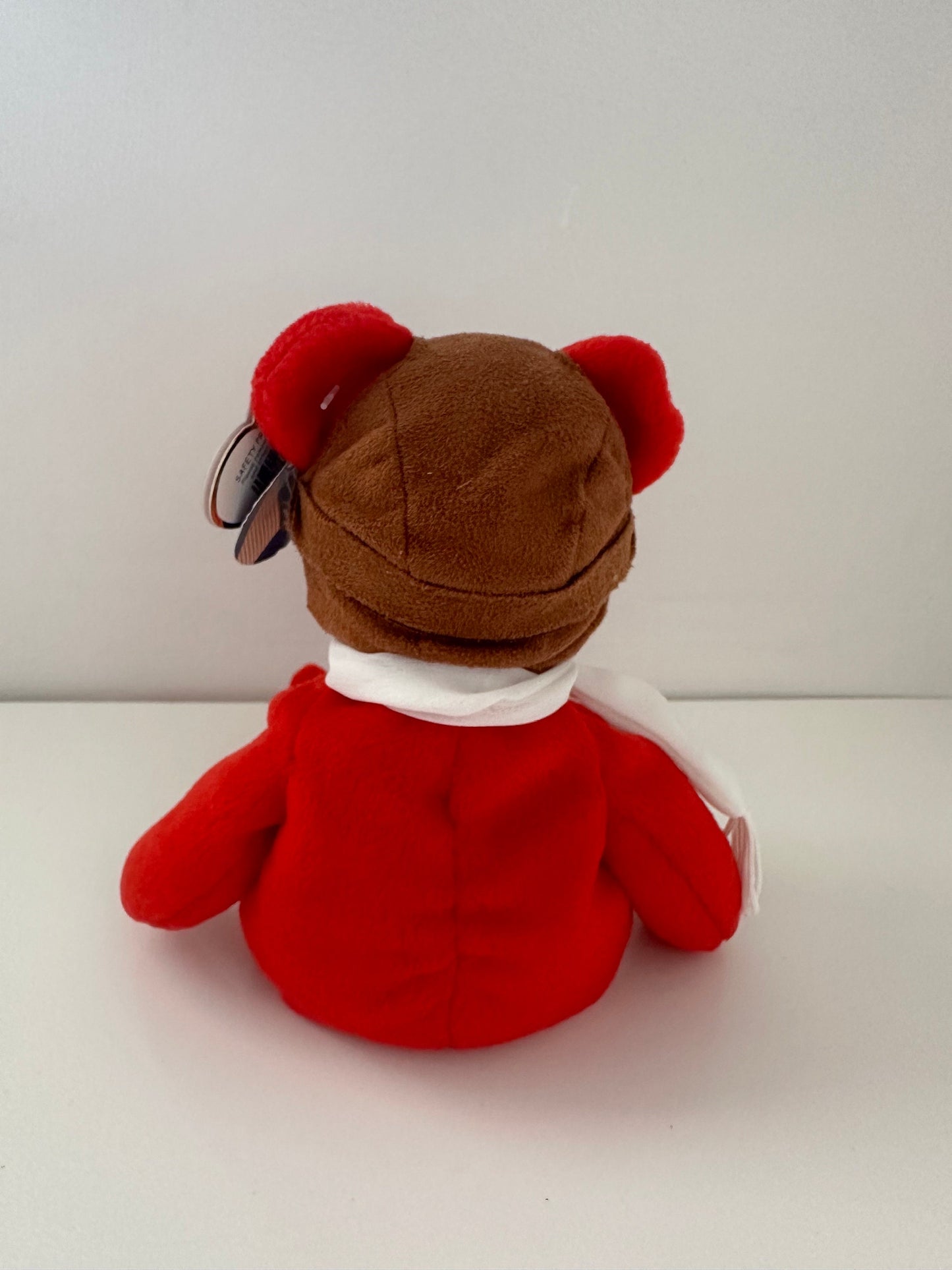 Ty Beanie Baby “Bearon” the Red Bear with Rare Midwest Airlines Extra Tag! (8.5 inch)