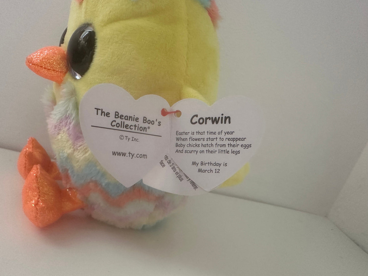 Ty Beanie Boo “Corwin” the Chick in Egg! (6 inch)