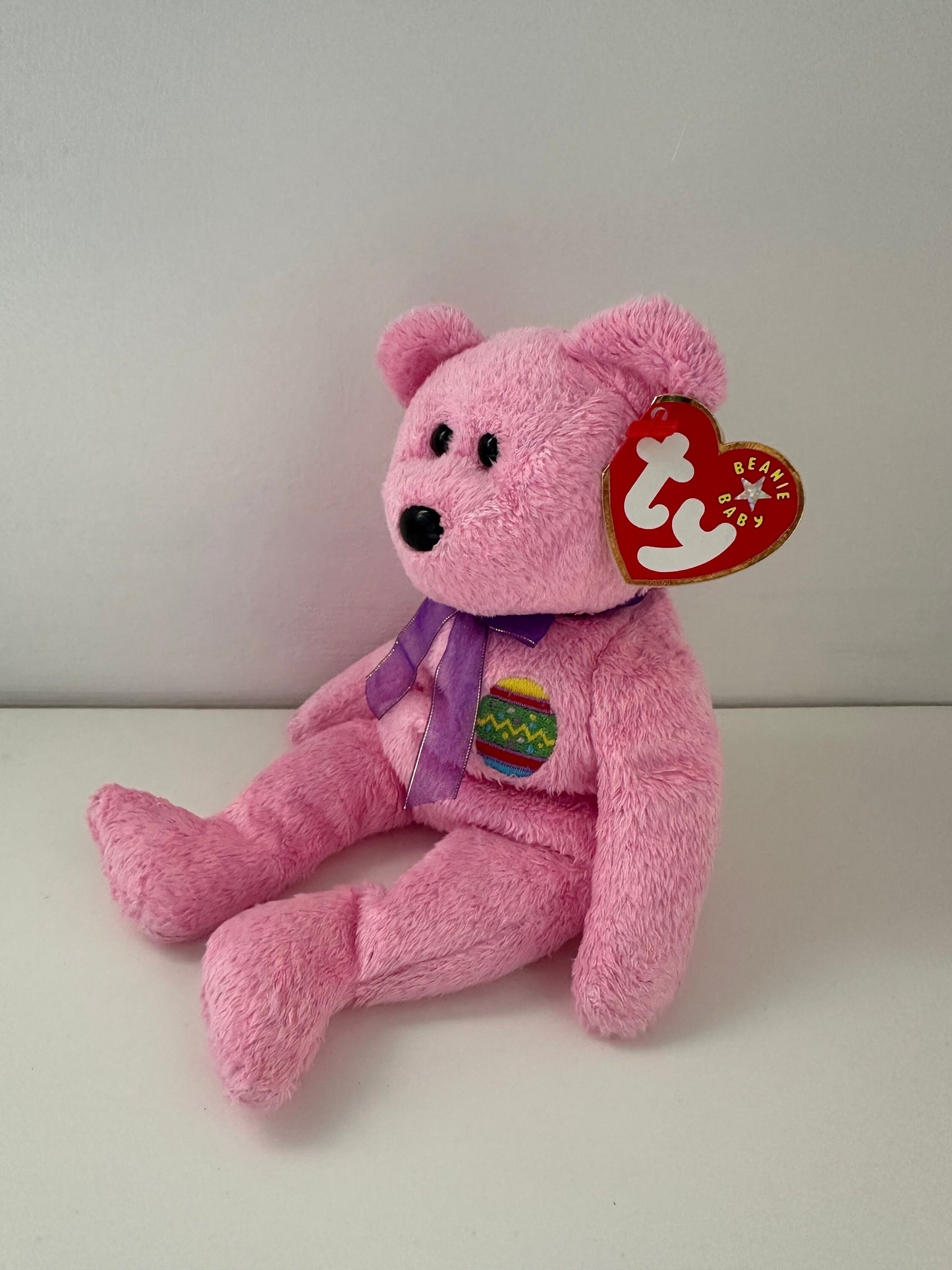 Ty Beanie Baby “Eggs” the Pink Easter Bear  (8.5 inch)