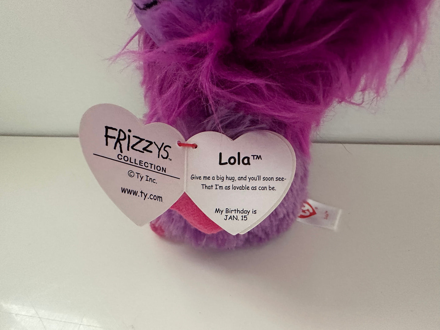 Ty Frizzys Collection “Lola” the Purple Big Eyed Monster (8 inch)