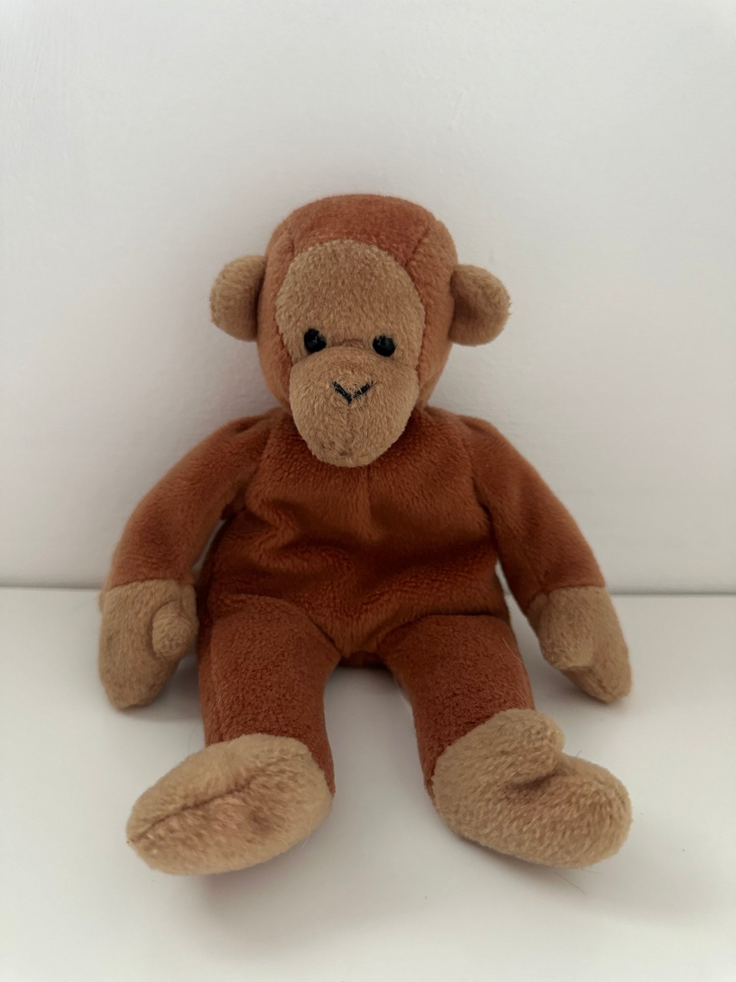 Ty Beanie Baby “Bongo” the Monkey - No Hang Tag - Handmade in Korea with Canadian Tush Tag (8.5 inch)