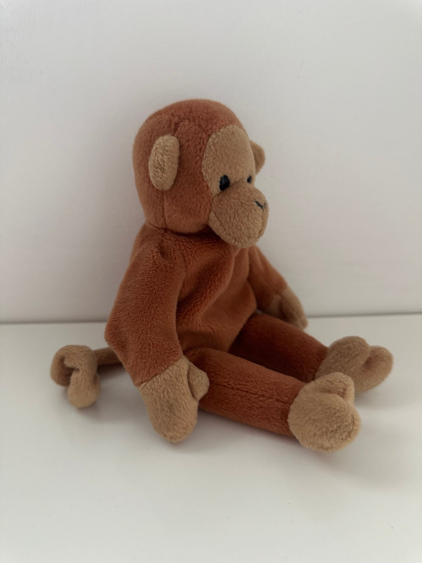 Ty Beanie Baby “Bongo” the Monkey - No Hang Tag - Handmade in Korea with Canadian Tush Tag (8.5 inch)