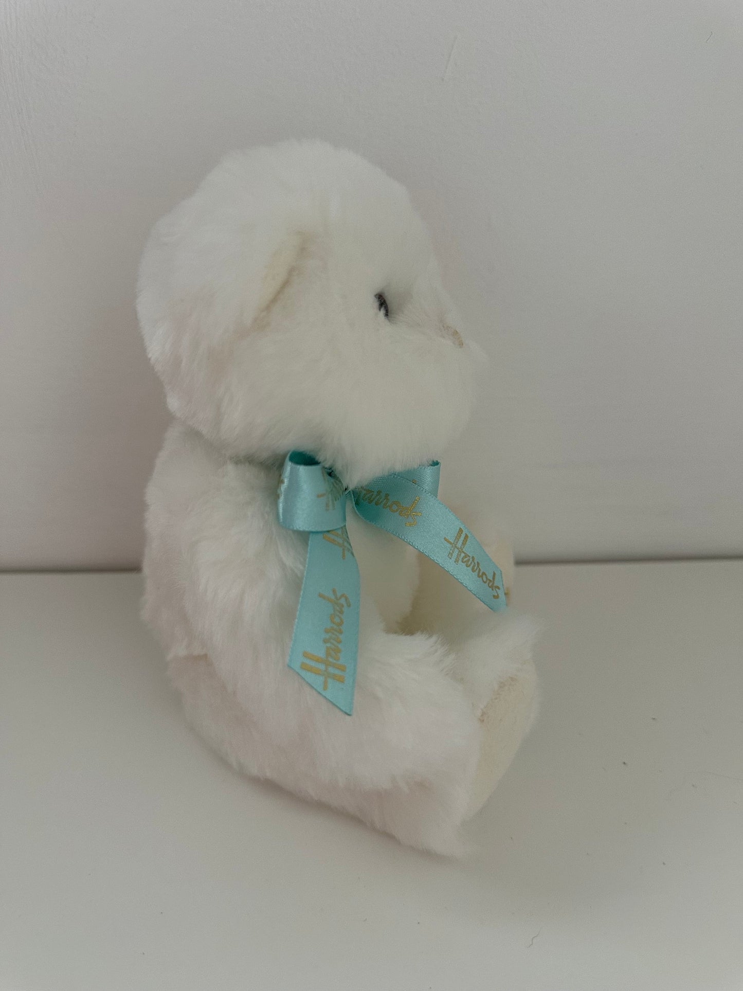 Ty Beanie Baby “Nimbus” the Bear - Tiffany Blue Ribbon Version - Harrod’s UK Exclusive with Certificate *Rare* (6 inch)