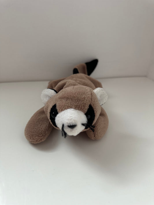 Ty Beanie Baby “Ringo” the Racoon - 2nd Gen Tush Tag, No Hang Tag! (6 inch)