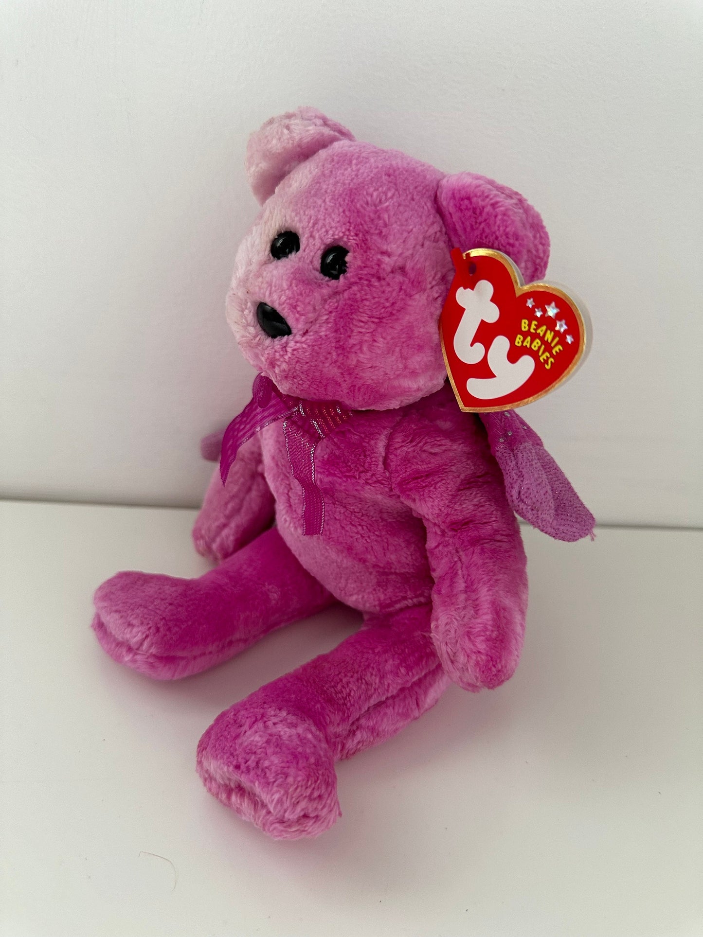 Ty Beanie Baby “Herald” the Bear - Dyed PINK! (8.5 inch)