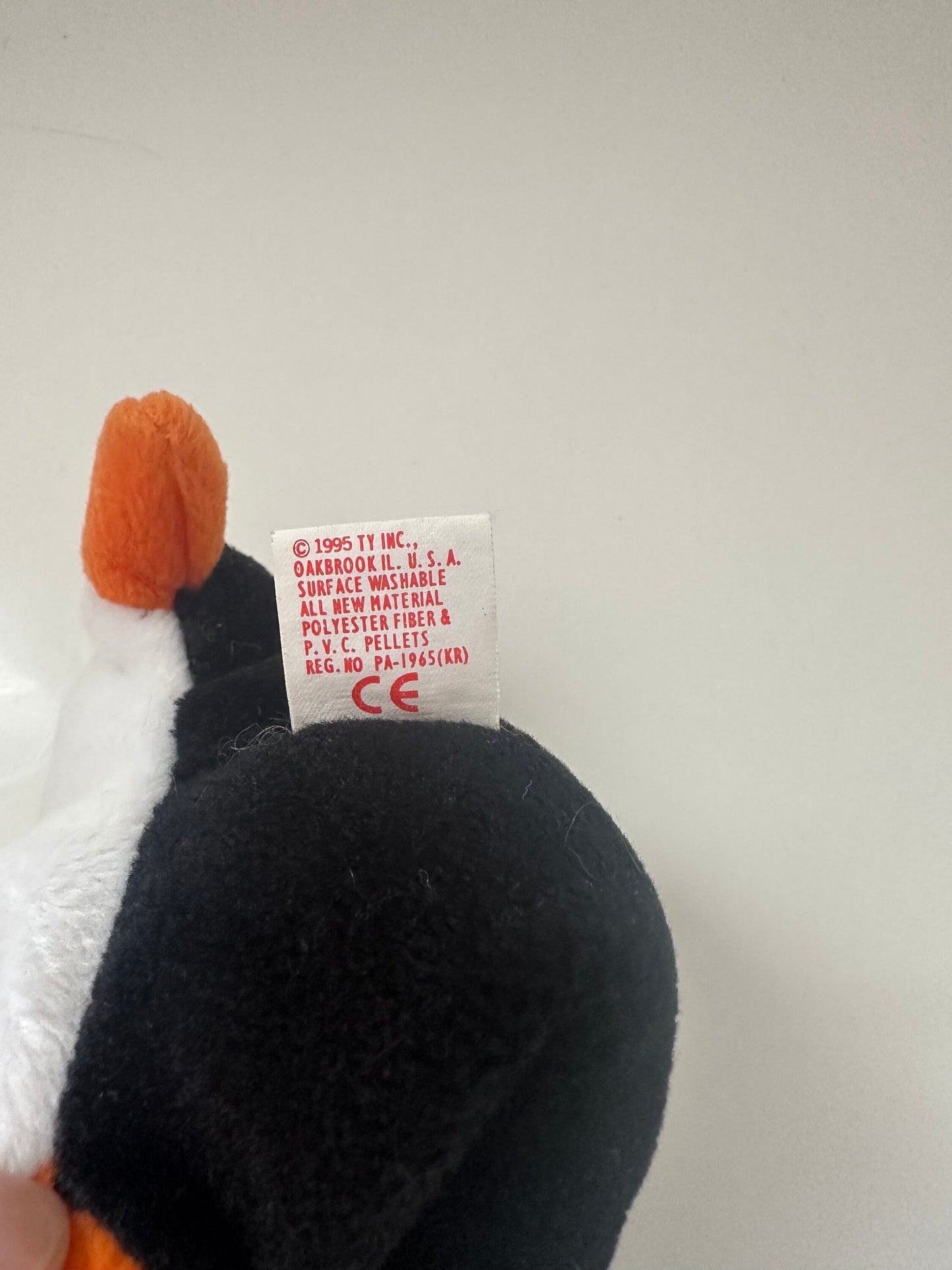 TY Beanie Baby “Waddle” the Penguin - 2nd Gen Tush Tag, No Hang Tag! (6 inch)