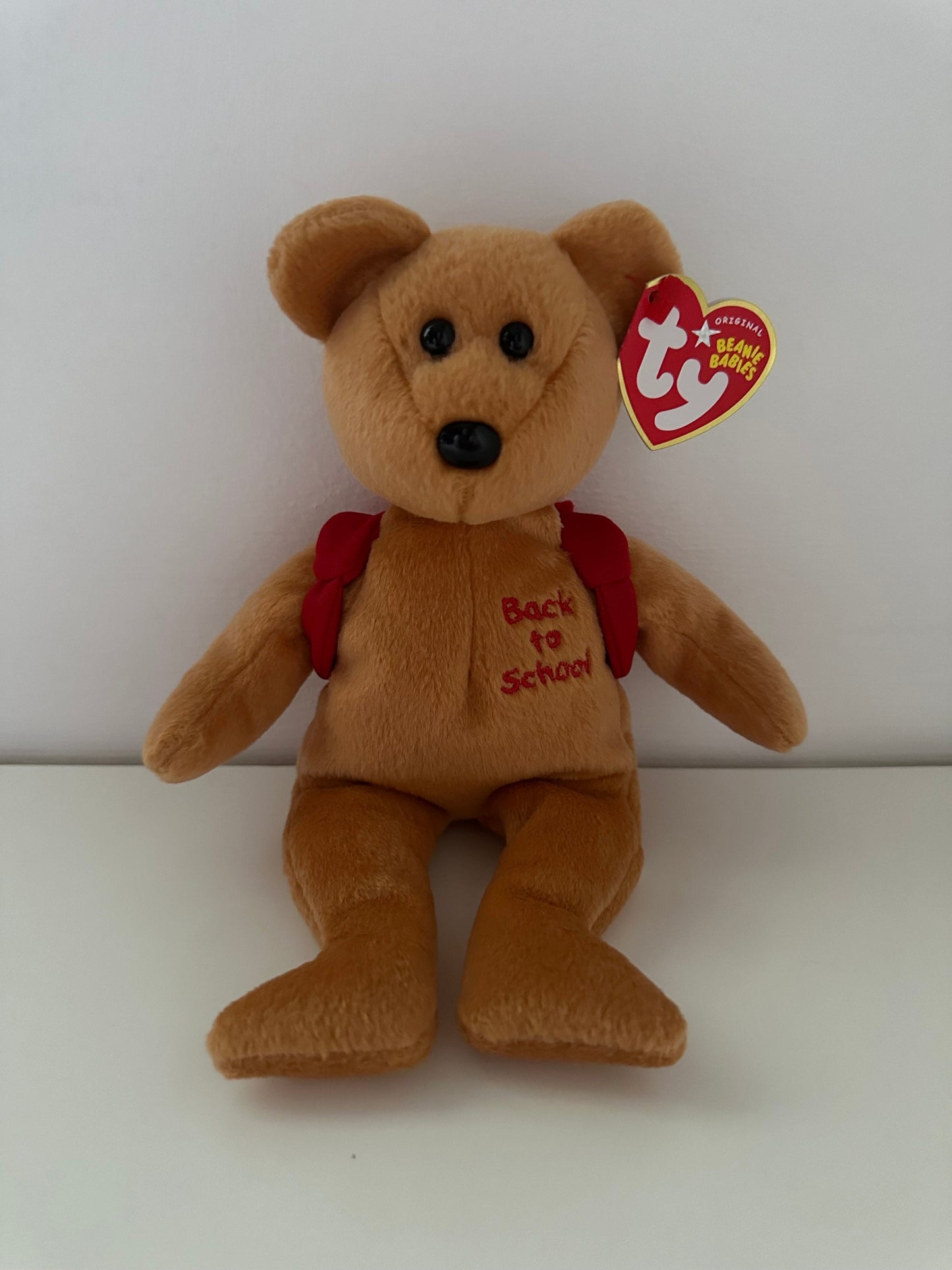 Ty Beanie Baby “Books” the Adorable Back to School Bear - Red Version! (8.5 inch)