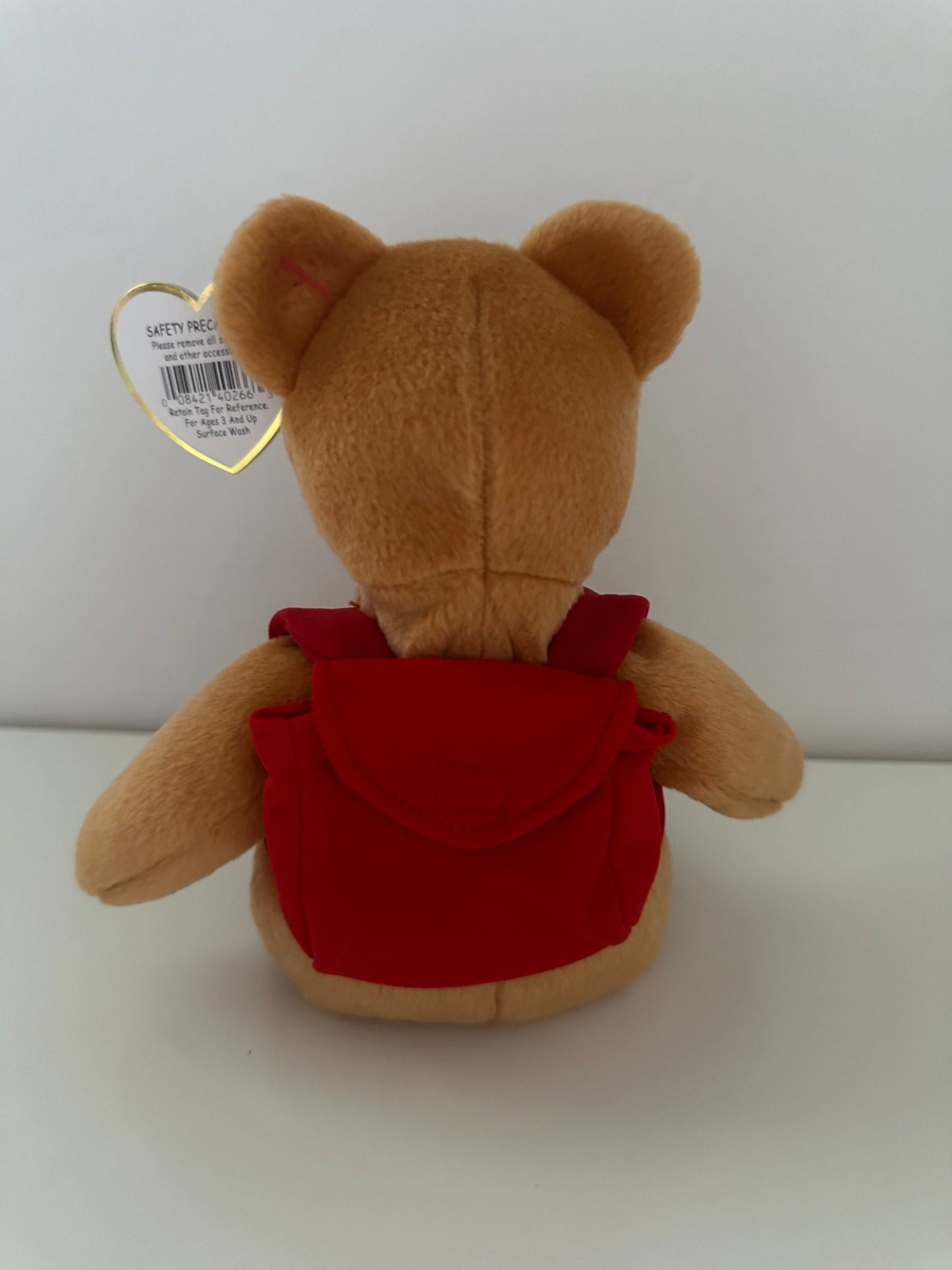 Ty Beanie Baby “Books” the Adorable Back to School Bear - Red Version! (8.5 inch)