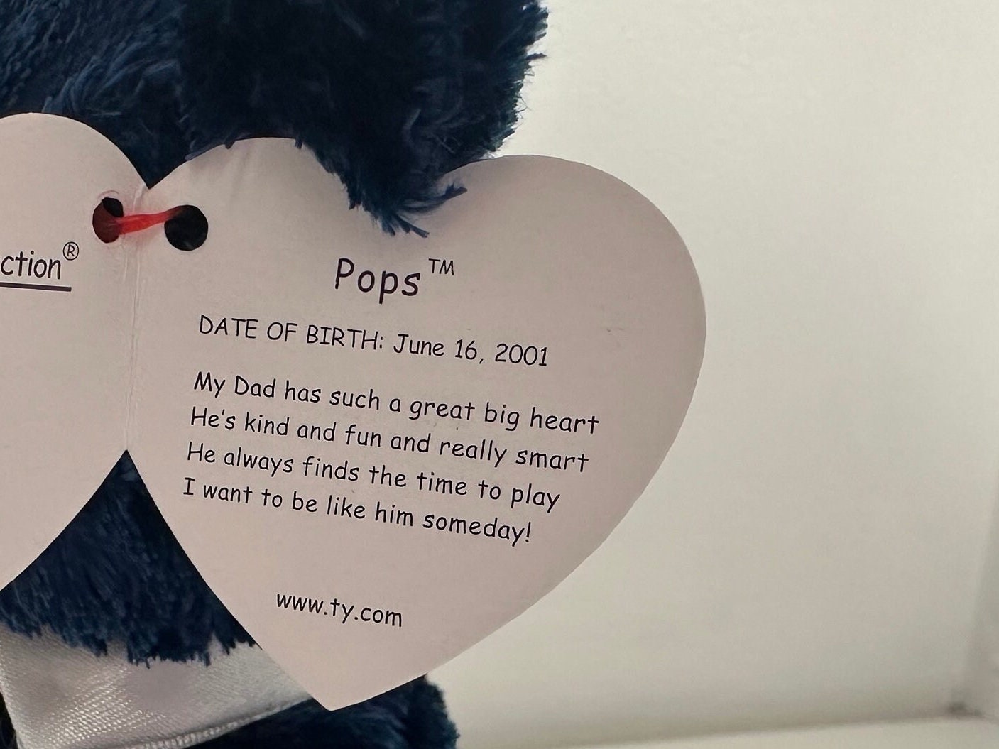 Ty Beanie Baby “Pops” the Father’s Day Bear - USA Tie Version! (8.5 inch)