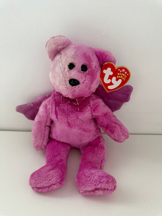 Ty Beanie Baby “Herald” the Bear - Dyed PINK! (8.5 inch)