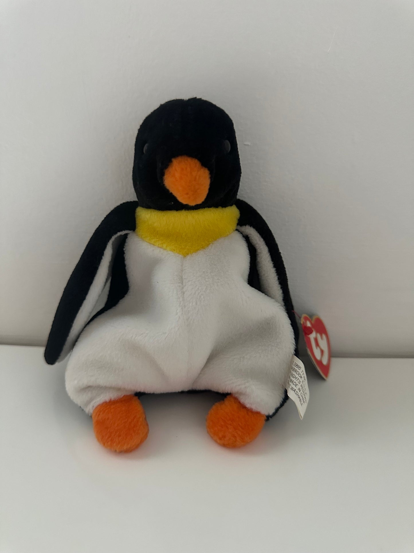 Ty Beanie Baby “Waddle” the Penguin - 3rd Generation Hang Tag, 1st Gen Tush Tag! (6 inch)