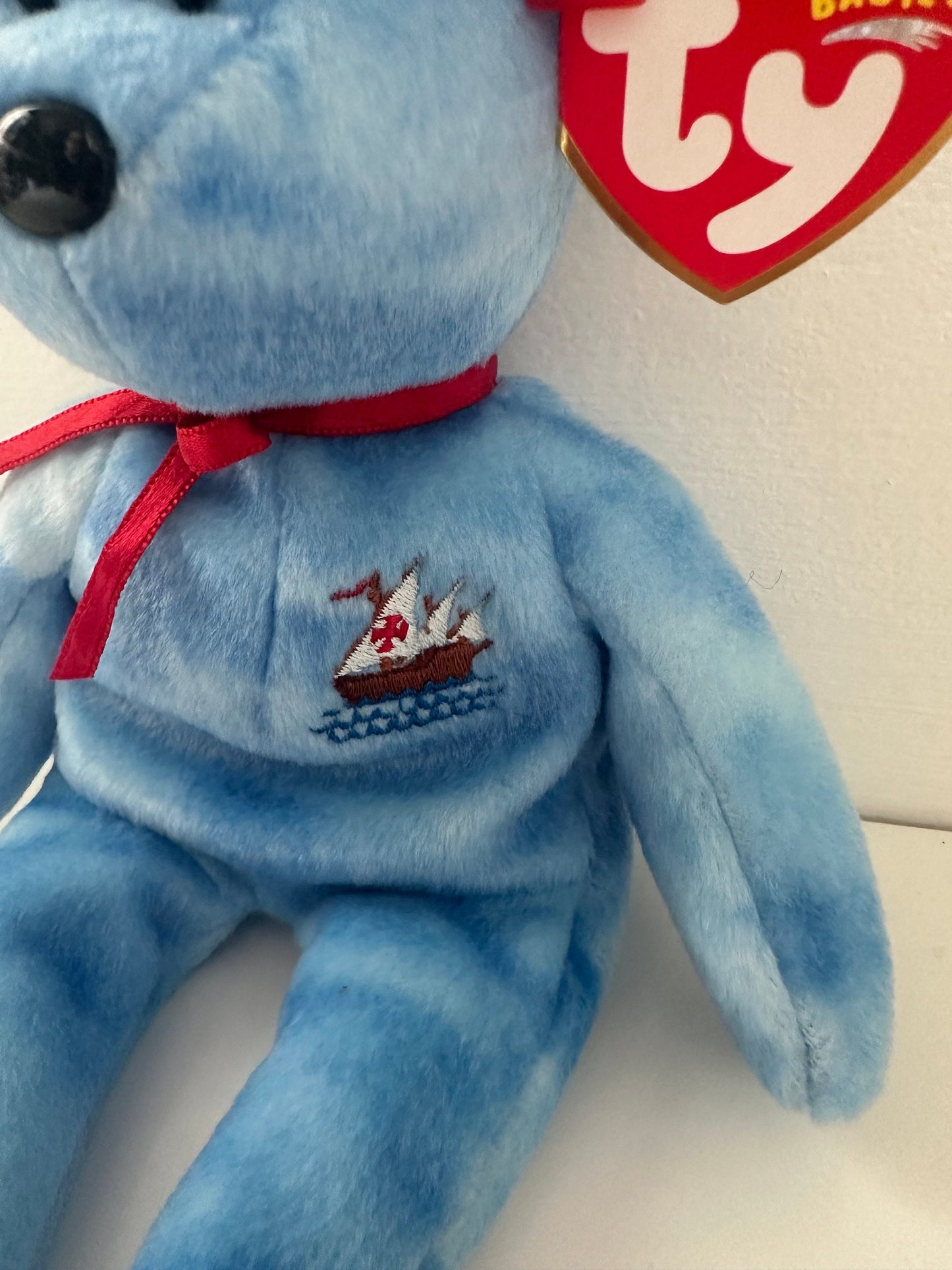 Ty Beanie Baby “Nina” the Columbus Day Bear - Internet Exclusive (8.5 inch)