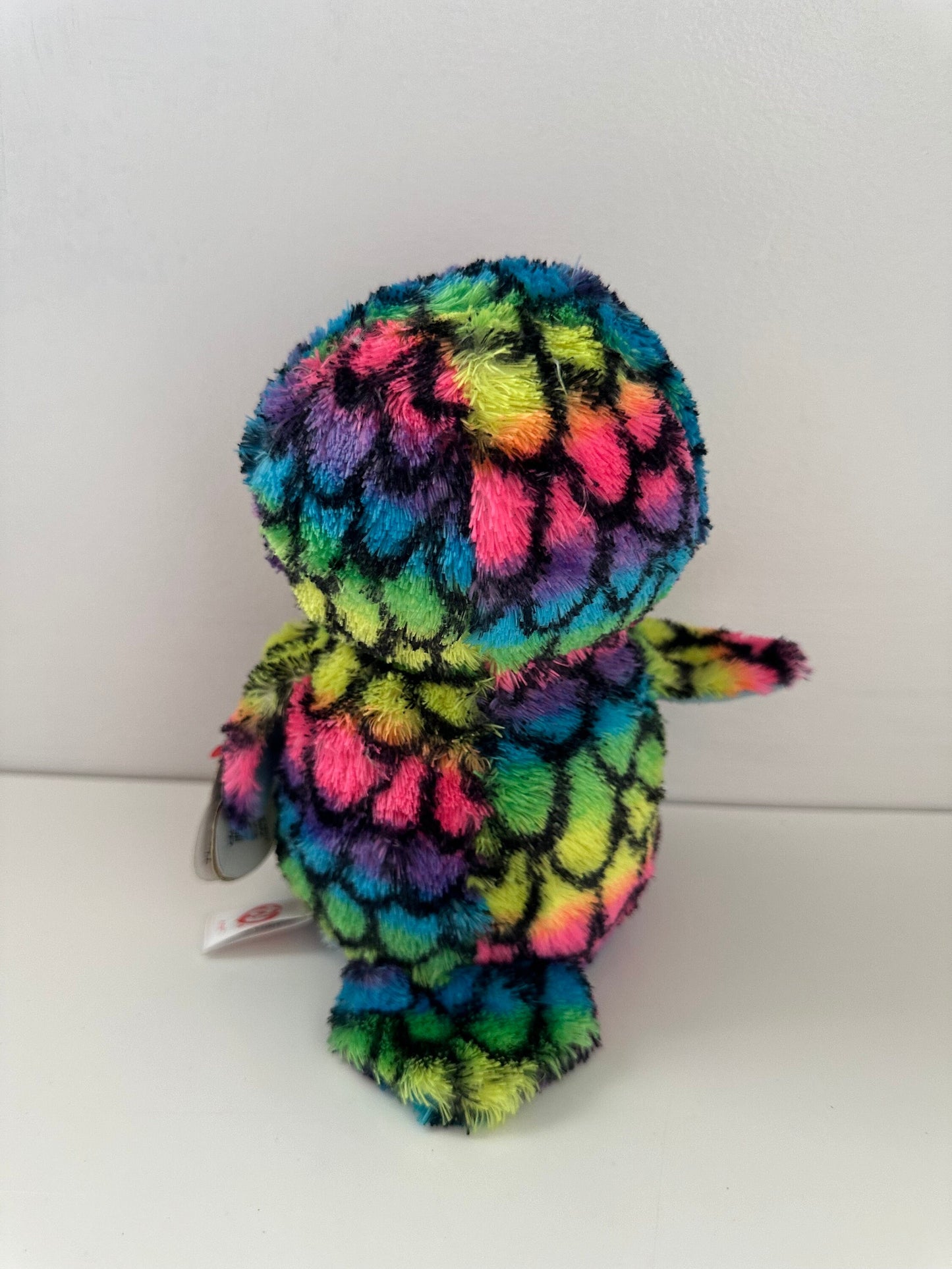 Ty Beanie Boo “Aria” the Colourful Owl - Claire’s Exclusive - Non Mint Tag and Eye, See Photos (6 inch)