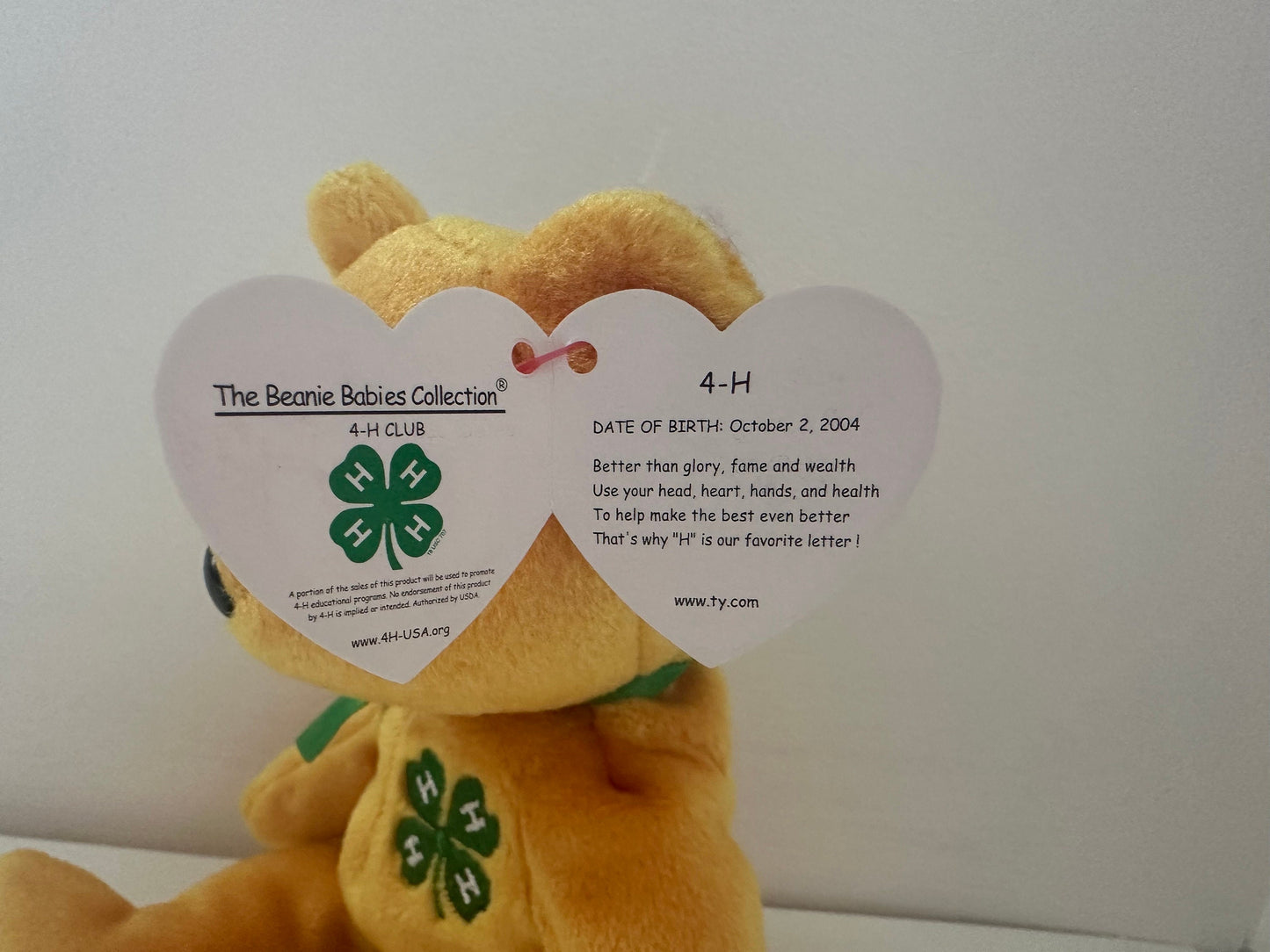 Ty Beanie Babies “4-H” the 4H Bear! (8.5 inch)