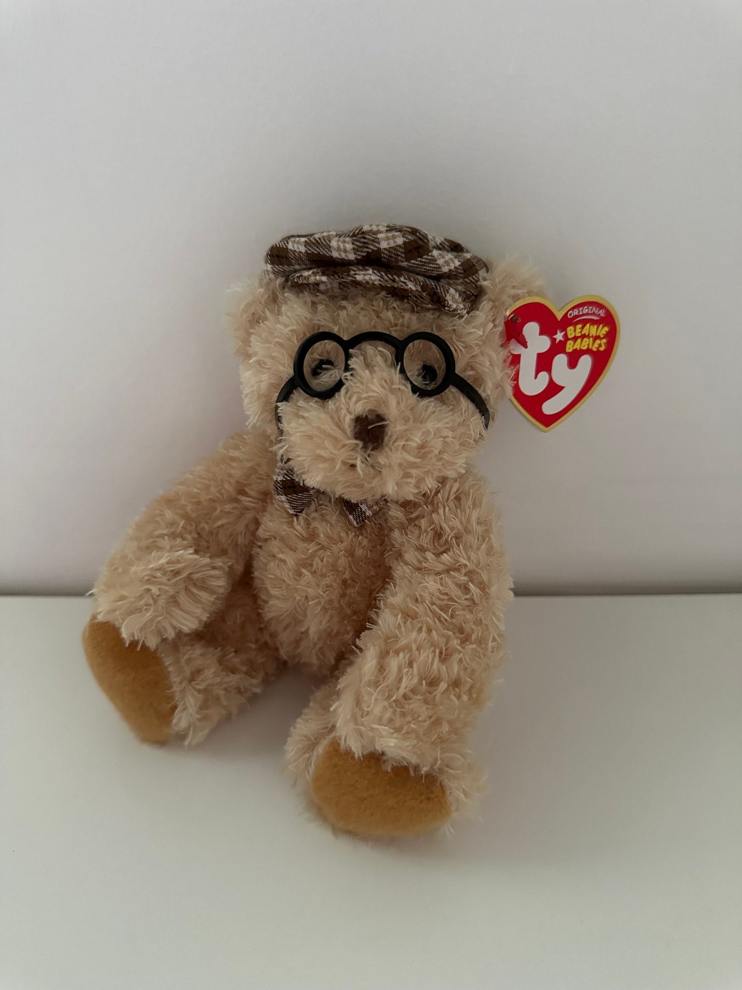 Ty Beanie Baby “Papa” the Grandfather Bear Wearing Glasses - Hallmark Gold Crown Exclusive (6.5 inch)