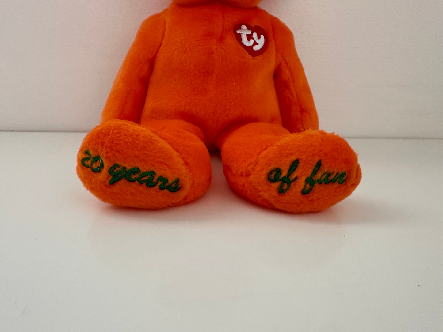 Ty Beanie Baby “Summertime Fun” the Orange Sunglasses Bear, Orange Dallas Version! Trade Show Exclusive! *Rare* (8.5 inch)