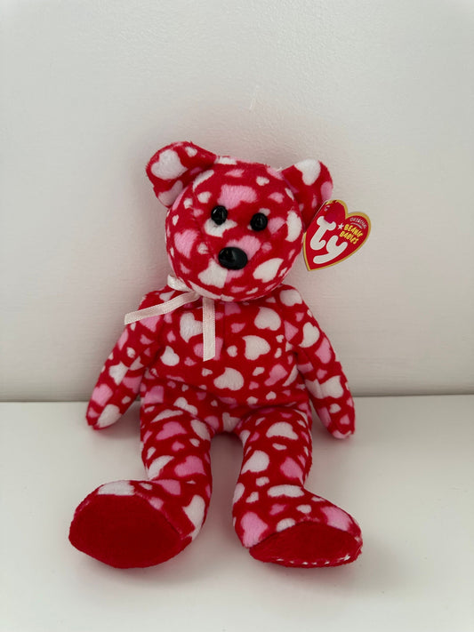 Ty Beanie Baby “Hearts a Flutter” the Valentines Day / Love Bear (8.5 inch)