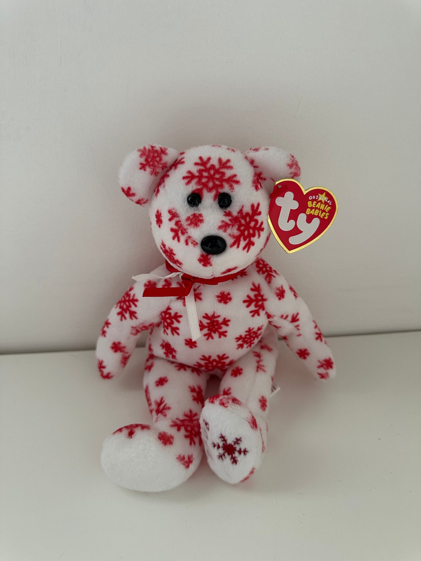 Ty Beanie Baby “Snowbelles” the White Holiday Snowflake Bear - Hallmark Exclusive (8.5 inch)